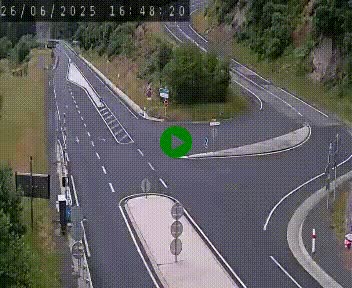 Webcam routière sur la N122 au niveau du Tunnel du Lioran. Vue de l'entrée côté Aurillac.