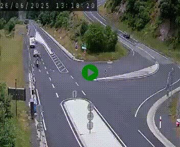 Webcam routière sur la N122 au niveau du Tunnel du Lioran. Vue de l'entrée côté Aurillac.