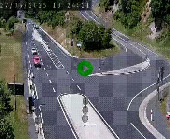 Webcam routière sur la N122 au niveau du Tunnel du Lioran. Vue de l'entrée côté Aurillac.