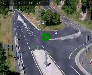 Webcam routière sur la N122 au niveau du Tunnel du Lioran. Vue de l'entrée côté Aurillac.