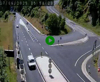 Webcam routière sur la N122 au niveau du Tunnel du Lioran. Vue de l'entrée côté Aurillac.