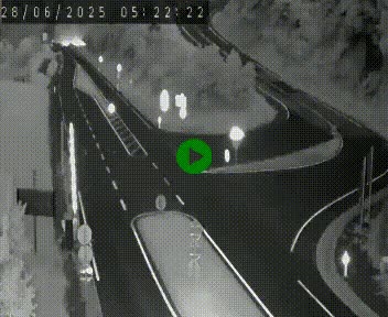 Webcam routière sur la N122 au niveau du Tunnel du Lioran. Vue de l'entrée côté Aurillac.