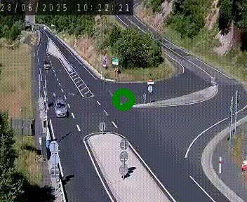 Webcam routière sur la N122 au niveau du Tunnel du Lioran. Vue de l'entrée côté Aurillac.