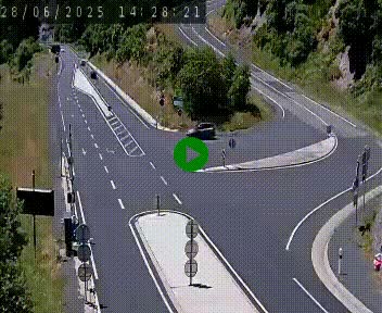 Webcam routière sur la N122 au niveau du Tunnel du Lioran. Vue de l'entrée côté Aurillac.