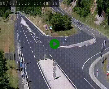 Webcam routière sur la N122 au niveau du Tunnel du Lioran. Vue de l'entrée côté Aurillac.