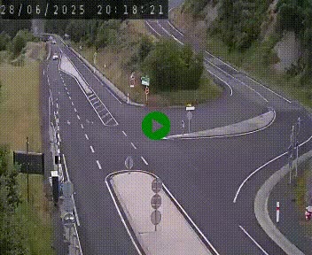 Webcam routière sur la N122 au niveau du Tunnel du Lioran. Vue de l'entrée côté Aurillac.