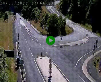 Webcam routière sur la N122 au niveau du Tunnel du Lioran. Vue de l'entrée côté Aurillac.