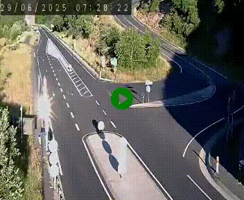Webcam routière sur la N122 au niveau du Tunnel du Lioran. Vue de l'entrée côté Aurillac.