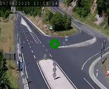 Webcam routière sur la N122 au niveau du Tunnel du Lioran. Vue de l'entrée côté Aurillac.