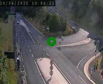 Webcam routière sur la N122 au niveau du Tunnel du Lioran. Vue de l'entrée côté Aurillac.