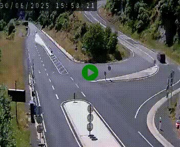 Webcam routière sur la N122 au niveau du Tunnel du Lioran. Vue de l'entrée côté Aurillac.