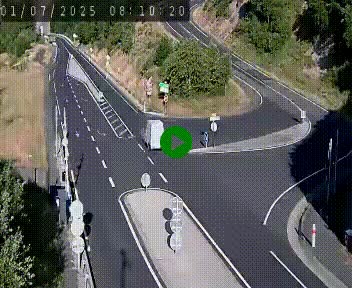 Webcam routière sur la N122 au niveau du Tunnel du Lioran. Vue de l'entrée côté Aurillac.
