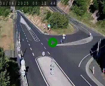Webcam routière sur la N122 au niveau du Tunnel du Lioran. Vue de l'entrée côté Aurillac.