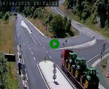 Webcam routière sur la N122 au niveau du Tunnel du Lioran. Vue de l'entrée côté Aurillac.