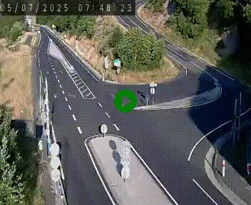Webcam routière sur la N122 au niveau du Tunnel du Lioran. Vue de l'entrée côté Aurillac.