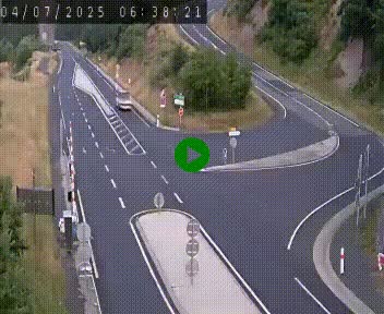 Webcam routière sur la N122 au niveau du Tunnel du Lioran. Vue de l'entrée côté Aurillac.