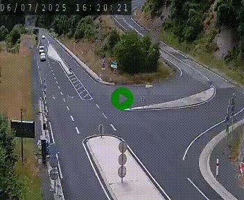Webcam routière sur la N122 au niveau du Tunnel du Lioran. Vue de l'entrée côté Aurillac.