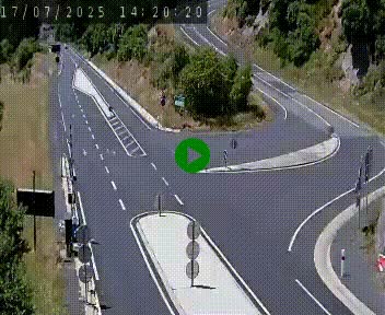Webcam routière sur la N122 au niveau du Tunnel du Lioran. Vue de l'entrée côté Aurillac.