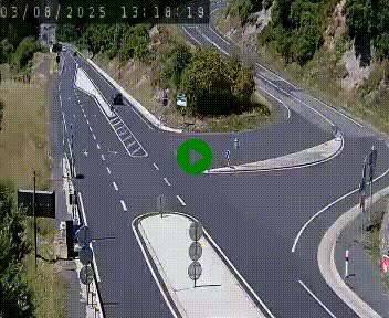 Webcam routière sur la N122 au niveau du Tunnel du Lioran. Vue de l'entrée côté Aurillac.
