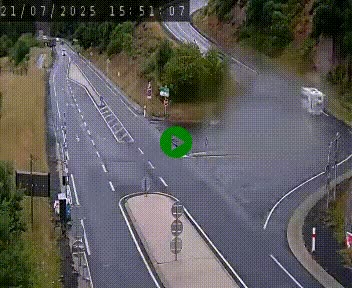 Webcam routière sur la N122 au niveau du Tunnel du Lioran. Vue de l'entrée côté Aurillac.