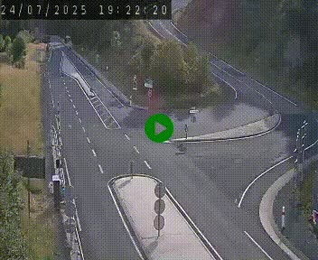 Webcam routière sur la N122 au niveau du Tunnel du Lioran. Vue de l'entrée côté Aurillac.