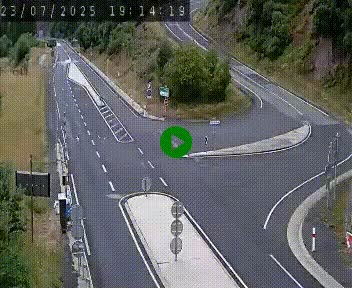 Webcam routière sur la N122 au niveau du Tunnel du Lioran. Vue de l'entrée côté Aurillac.