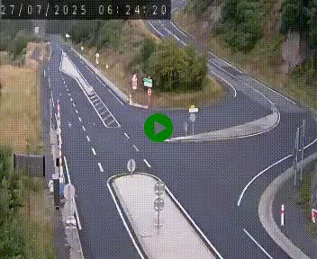 Webcam routière sur la N122 au niveau du Tunnel du Lioran. Vue de l'entrée côté Aurillac.