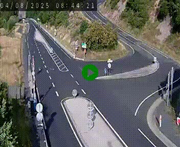 Webcam routière sur la N122 au niveau du Tunnel du Lioran. Vue de l'entrée côté Aurillac.