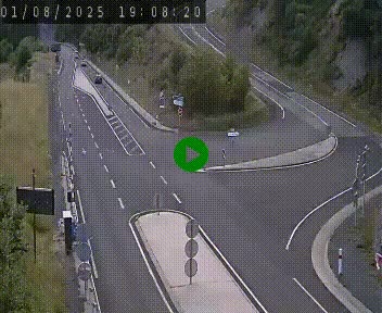 Webcam routière sur la N122 au niveau du Tunnel du Lioran. Vue de l'entrée côté Aurillac.