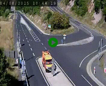 Webcam routière sur la N122 au niveau du Tunnel du Lioran. Vue de l'entrée côté Aurillac.