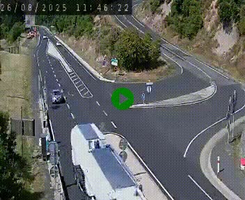 Webcam routière sur la N122 au niveau du Tunnel du Lioran. Vue de l'entrée côté Aurillac.
