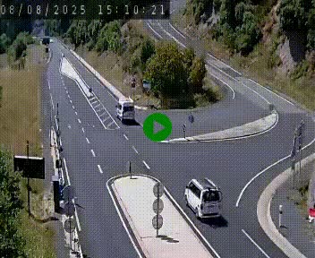 Webcam routière sur la N122 au niveau du Tunnel du Lioran. Vue de l'entrée côté Aurillac.