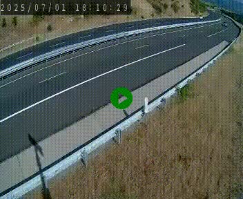 <h2>Caméra autoroutière France - A75, Engayresque, entre Millau et Séverac-le-Chateau, en direction de Montpellier</h2>