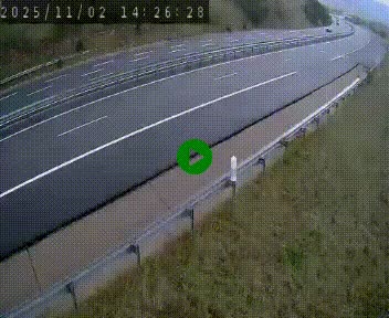 <h2>Caméra autoroute A75 à hauteur de la sortie 42 (Rodez, Laissac, Aire de l'Auvergne) située sur la commune d'Auberoques, près de Sévérac-le-Château</h2>