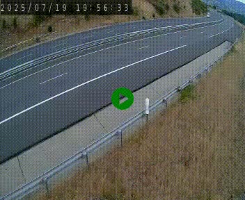 <h2>Caméra autoroutière France - A75, Engayresque, entre Millau et Séverac-le-Chateau, en direction de Montpellier</h2>