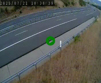 Caméra autoroute A75 à hauteur de la sortie 42 (Rodez, Laissac, Aire de l'Auvergne) située sur la commune d'Auberoques, près de Sévérac-le-Château