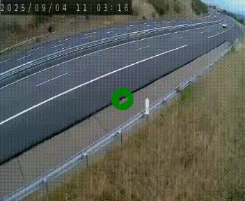 <h2>Caméra autoroute A75 à hauteur de la sortie 42 (Rodez, Laissac, Aire de l'Auvergne) située sur la commune d'Auberoques, près de Sévérac-le-Château</h2>