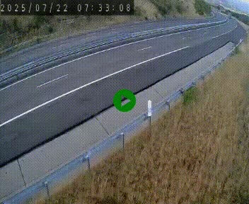 <h2>Caméra autoroutière France - A75, Engayresque, entre Millau et Séverac-le-Chateau, en direction de Montpellier</h2>