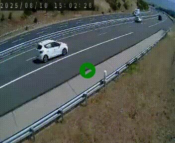 <h2>Caméra autoroute A75 à hauteur de la sortie 42 (Rodez, Laissac, Aire de l'Auvergne) située sur la commune d'Auberoques, près de Sévérac-le-Château</h2>