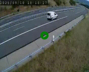 Caméra autoroute A75 à hauteur de la sortie 42 (Rodez, Laissac, Aire de l'Auvergne) située sur la commune d'Auberoques, près de Sévérac-le-Château