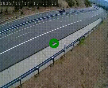 <h2>Caméra autoroute A75 à hauteur de la sortie 42 (Rodez, Laissac, Aire de l'Auvergne) située sur la commune d'Auberoques, près de Sévérac-le-Château</h2>
