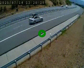 <h2>Caméra autoroutière France - A75, Engayresque, entre Millau et Séverac-le-Chateau, en direction de Montpellier</h2>