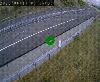 Caméra autoroute A75 à hauteur de la sortie 42 (Rodez, Laissac, Aire de l'Auvergne) située sur la commune d'Auberoques, près de Sévérac-le-Château