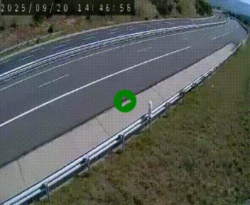 Caméra autoroute A75 à hauteur de la sortie 42 (Rodez, Laissac, Aire de l'Auvergne) située sur la commune d'Auberoques, près de Sévérac-le-Château