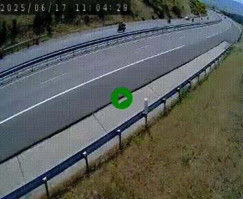 Caméra autoroute A75 à hauteur de la sortie 42 (Rodez, Laissac, Aire de l'Auvergne) située sur la commune d'Auberoques, près de Sévérac-le-Château