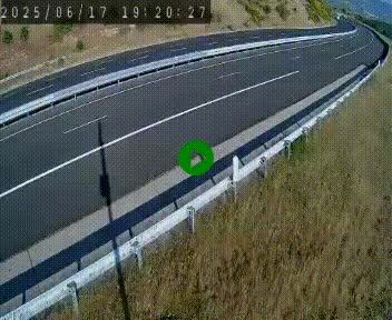 Caméra autoroute A75 à hauteur de la sortie 42 (Rodez, Laissac, Aire de l'Auvergne) située sur la commune d'Auberoques, près de Sévérac-le-Château