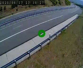 Caméra autoroute A75 à hauteur de la sortie 42 (Rodez, Laissac, Aire de l'Auvergne) située sur la commune d'Auberoques, près de Sévérac-le-Château