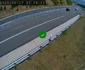 Caméra autoroute A75 à hauteur de la sortie 42 (Rodez, Laissac, Aire de l'Auvergne) située sur la commune d'Auberoques, près de Sévérac-le-Château
