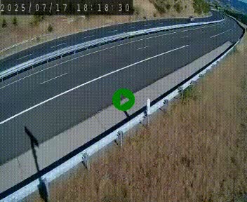<h2>Caméra autoroute A75 à hauteur de la sortie 42 (Rodez, Laissac, Aire de l'Auvergne) située sur la commune d'Auberoques, près de Sévérac-le-Château</h2>