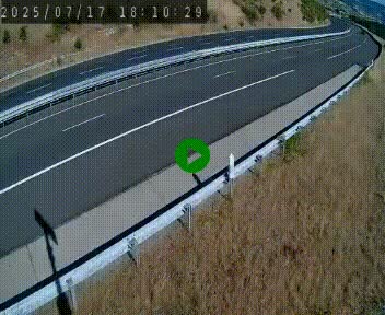 <h2>Caméra autoroutière France - A75, Engayresque, entre Millau et Séverac-le-Chateau, en direction de Montpellier</h2>